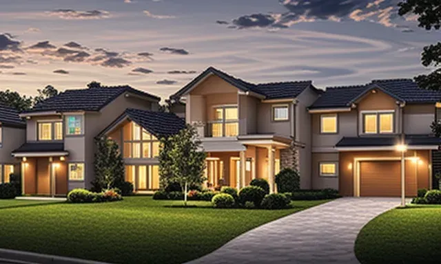 home hero modern residential neighborhood dawn
