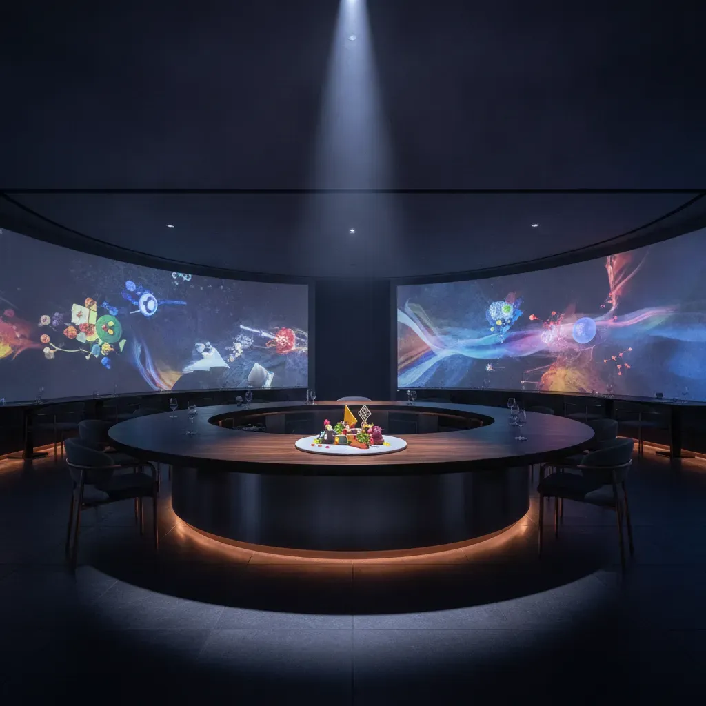 บรรยากาศร้านอาหารแบบ Experiential Dining ที่ผสานศิลปะและเทคโนโลยี