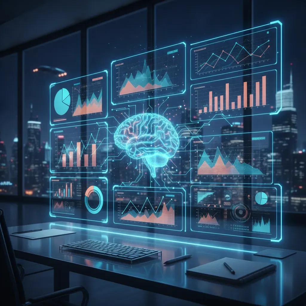 หน้าจอแสดงผลข้อมูลและตัวชี้วัด (KPIs) สำหรับการทำ AI Search Optimization