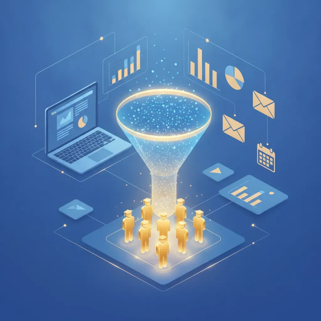 ภาพประกอบแนวคิด Marketing Automation และ Lead Nurturing สำหรับสถาบันการศึกษา