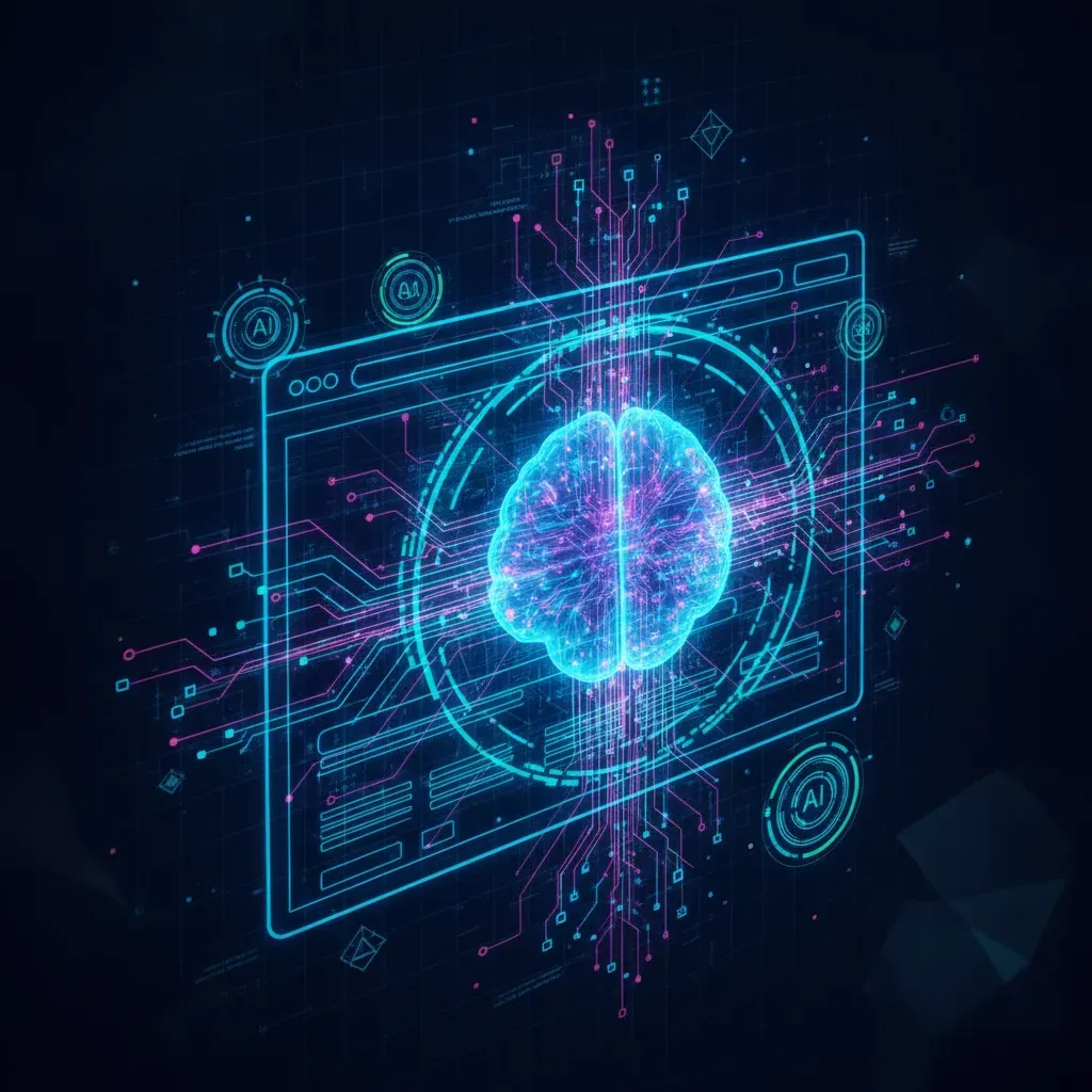ภาพจำลองโครงสร้างสถาปัตยกรรมเว็บไซต์ที่เชื่อมต่อกับระบบ AI Search Engine